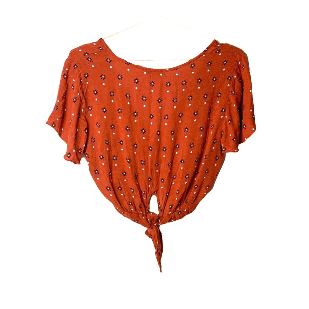 PATRONS OF PEACE Floral Surplice Crop Top - Picture 4 of 10
